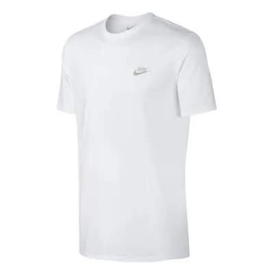 NIKE Sportswear Men's Club Embroidered Futura Tee White/Black XX-Lar