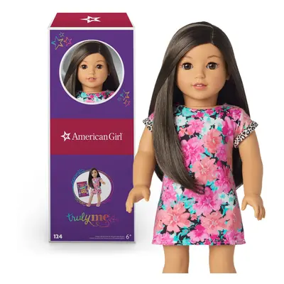 American Girl Truly Me 18-inch Doll #124 with Brown Eyes Black-Brown Hair Lt-to-Med Skin T-shirt