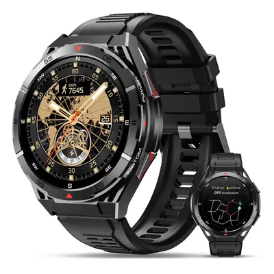 OUKITEL BT12 Military Smart Watch for Men GPS (Answer/Make Calls) 480mAh Smartwatch 5ATM Waterpr