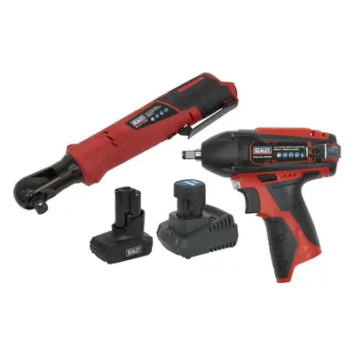 6 Piece 12V Cordless Power Tool Bundle - x Batteries & Charger - Storage Bag