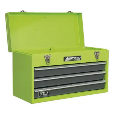 510 x x 300mm Portable Drawer Tool Chest - GREEN Compact Storage Case Box