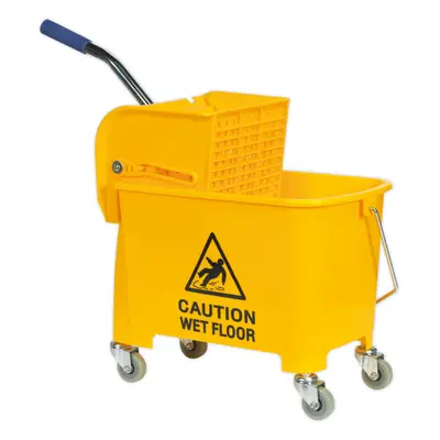 20 Litre Heavy Duty Composite Mop Bucket - Side Press Wringer - 50mm Wheels