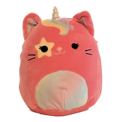 Squishmallows Sienna Inch Hot Pink Caticorn Plush with Yellow Star Over Right Eye and Rainbow Be