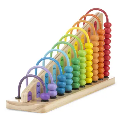 Melissa & Doug Add & Subtract Abacus - Educational Toy With colourful Beads and Sturdy Wooden Co