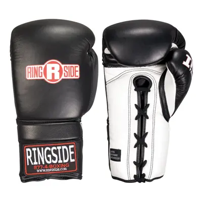 Ringside Imf Tech Sparring Boxing Lace Up Gloves (Black, 14-Ounce)