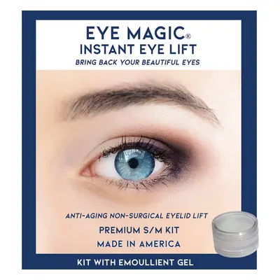 Eye Magic Premium Instant Eye Lift (Small/Med Kit + Emollient Gel) Lifts and Defines Droopy, Sag