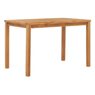 vidaXL Solid Teak Wood Garden Dining Table 120cm Kitchen Dinner Desk Stand