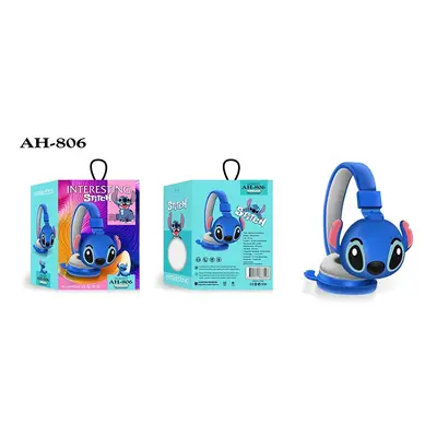 New Disney Stitch Wireless Bluetooth Headphones AH-806 HIFI Sound Stereo