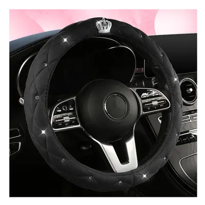 (Color 8) Motocovers Car Steering Wheel Cover Universal Anti-Slip Suede Car Steering