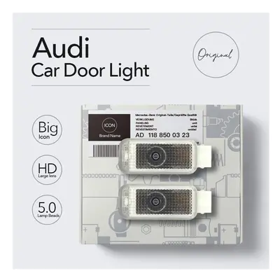 (2 Pieces, More Choice Messages) For Audi Welcome Car Door Light A4 A4L A6 A6L Q3 Q5 Q5L Q7 Q8 S