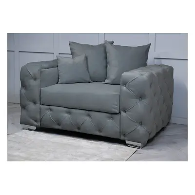 (Coffee Grey Velvet, Armchair) Snooze Velvet Ashton Scatter Back and Seater Sofa Sets, Corner So