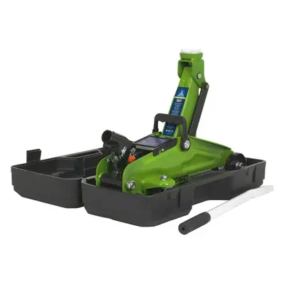 Short Chassis Trolley Jack - 2000kg Limit - 322mm Max Height - Case - Green