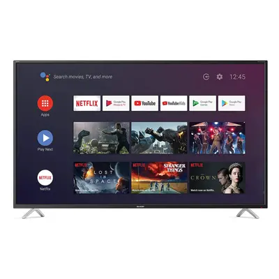 Sharp 50" Inch Ultra HD 4K LED Smart Android TV with Google Assisstant - Black