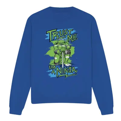 (XL, Royal Blue) Teenage Mutant Ninja Turtles Unisex Adult Trust Me I'm A Ninja Sweatshirt