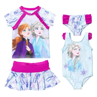 Disney Frozen Elsa Anna Little Girls One Piece Bathing Suit Rash Guard