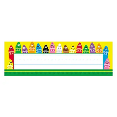 TREND Colorful Crayons Desk Toppers Name Plates Per Pack Packs