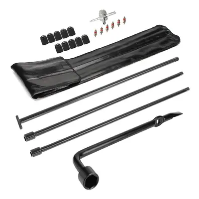 DrRoc Spare Tire Tool Kit with Spare Tire Jack Handle and Wheel Lug Wrench Compatible with Nissa