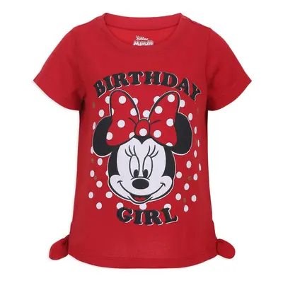 Disney Minnie and Mickey Mouse Girls Birthday Party Short Sleeve T-Shi