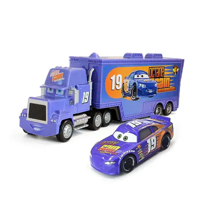 Pixar Cars McQueen King Racer Truck Car Kids Toy Set