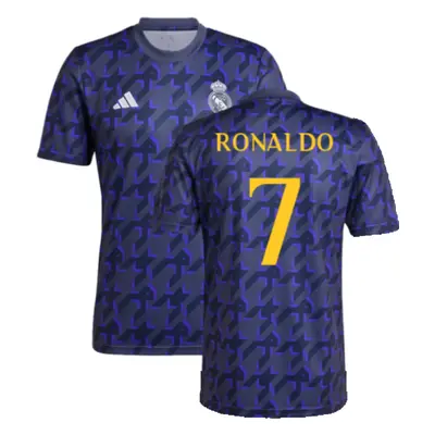 (XL) Real Madrid Pre-Match Shirt (Shadow Navy) (Ronaldo 7)