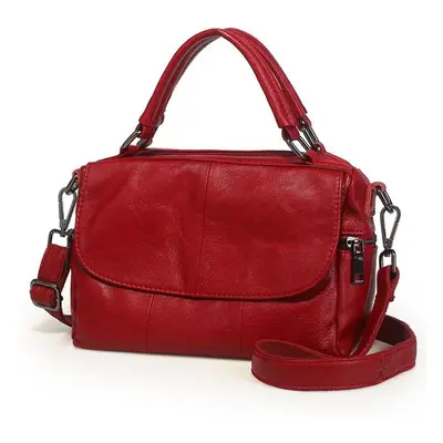 (red) Designer Handbag Luxury Genuine Leather Shoulder Bags For Women Casual Totes Solid Large D