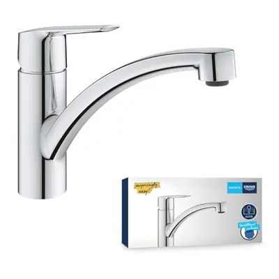 GROHE Start Quickfix Single-Lever Sink Mixer, Water- & Energy-Saving, Low Spout, 140? Swivel Are