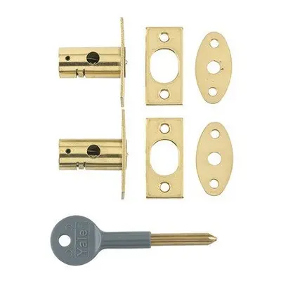 Yale Locks V-8001-2-PL Security Bolts Brass Finish Pack of Visi