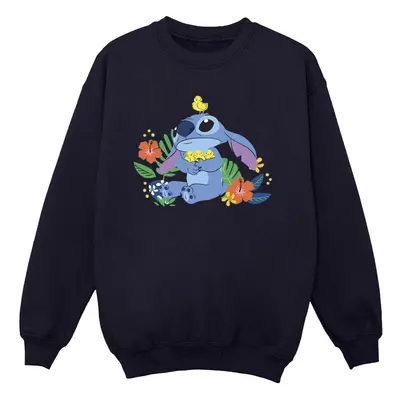 (L, Navy Blue) Disney Womens/Ladies Lilo & Stitch Birds Sweatshirt