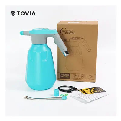 (Blue) T TOVIA 2L Cordless Electric Sprayer Mister Automatic Watering Can Bottle for Garden Plan