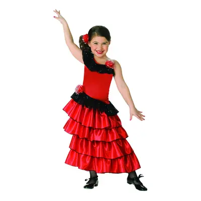 Child's Red and Black Spanish Princess Costume Small