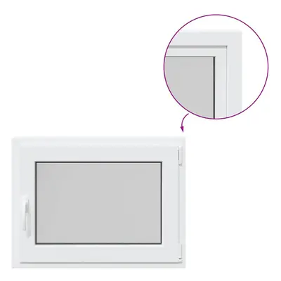 vidaXL Basement Window RISOR 80x60 cm Tilt&Turn DIN Right White egress window