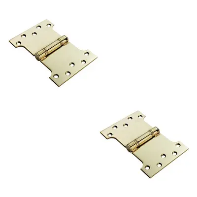 2x PAIR 101.6 x x 3.5mm Parliament Hinge Stainless Brass Internal Door