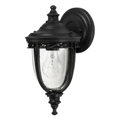 Outdoor IP44 Wall Light Sconce Black LED E27 60W Bulb Outside External d00712