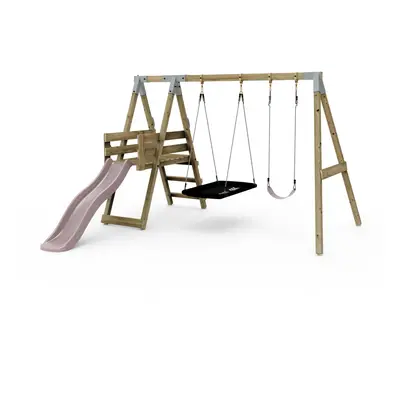 Premium Double Swing with Deck - Flex and Boat Dusky Pink