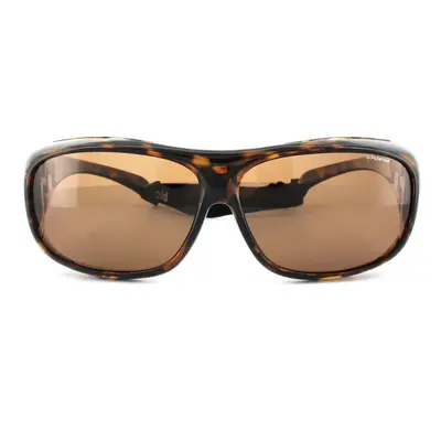 Polaroid Suncovers Fitover Sunglasses 0BM HE Havana Copper Polarized