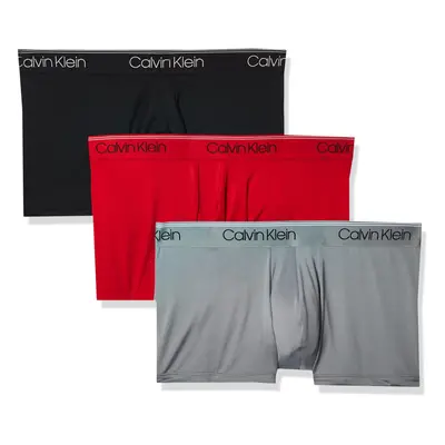 Calvin Klein Men's Micro Stretch 3-Pack Low Rise Trunk Black Convoy