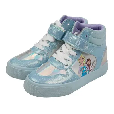 Frozen 866618-size2 Anna & Elsa Girls High-Top Shoes, Purple - Size