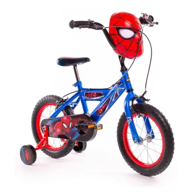 Huffy Boys Spiderman Bike Inch Wheel with Spiderman Mask Handlebars Ages 4-6, 105-117cm, Blue