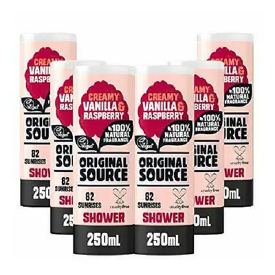 Original Source Creamy Vanilla & Raspberry Body Wash, Shower Gel x 250ml