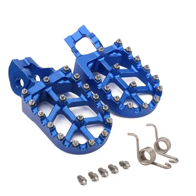 (blue footpegs) Footpeg Gear Shift Lever Set Motorcycle CNC Aluminum Footpeg Shifter For KTM SX 