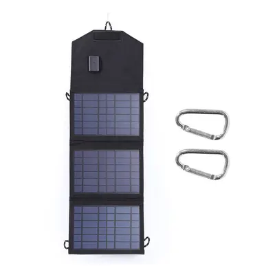 (Black 30W 3) 30W 5V USB Solar Panel Portable Waterproof Outdoor Camping Emergency Foldable Powe