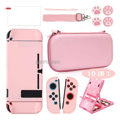 (Switch Set) Pink Sakura Storage Bag Portable Travel Carry Case Cover for Nintendo Switch/Oled G