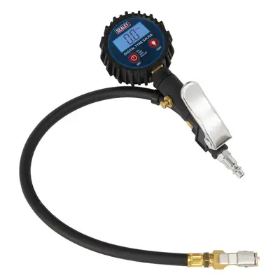 DIGITAL Tyre Inflator - Clip-On Connector - Heavy Duty 0.5m Hose - 250PSI MAX