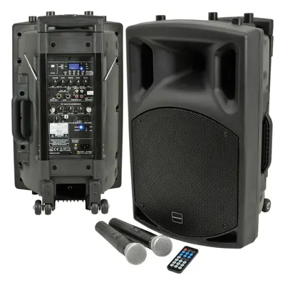 200W 12" Outdoor Portable PA Kit Bluetooth Wireless Speaker Microphone Battery