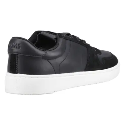 (Black, (Adults')) TOMS TRVL Lite Court Leather Men's Black Trainers