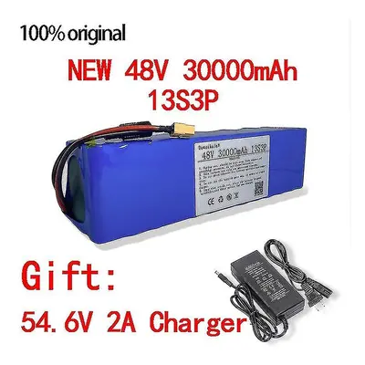 (30000mAh) New 48v 100000mah 1000w 13s3p Xt60 48v Lithium Ion Battery Pack 100ah For 54.6v E-bik