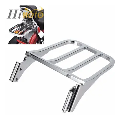 Chrome Motorcycle Sissy Bar Backrest Luggage Rack Rear Carrier For Harley Sportster 1200 Dyna He