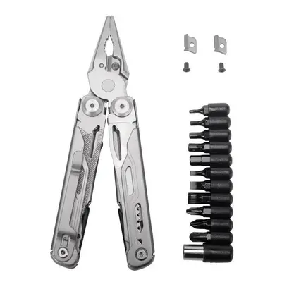 (DL10-Bit-Cutter) Daicamping DL10 Emergency Plier Folding Knife Multitool Tactical Clamp Combina