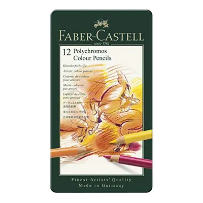 Faber-Castell Tin Of Polychromos Blendable, Lightfast Drawing And Colouring Pencils For Artists,