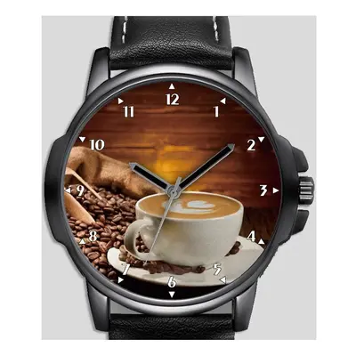 Coffee Cup And Beans Art Unique Unisex Beautiful Wrist Watch UK FAST